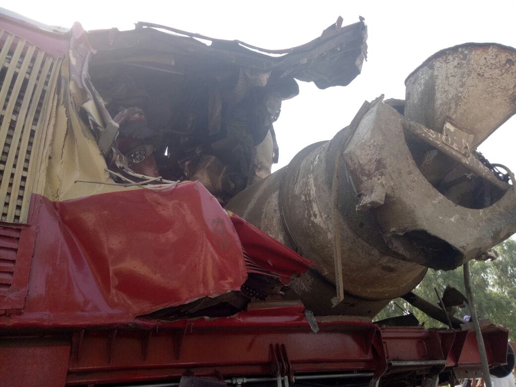 passenger train collision with trala at firozpur fazilka track, train driver killed