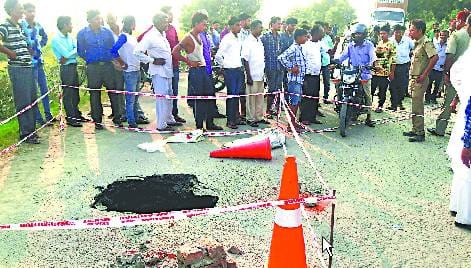 National highway's apsara river bridge damaged