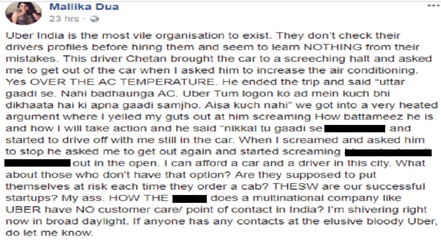 Laughter Challenge judge shared an unfortunate experience with a Taxi ride on facebook