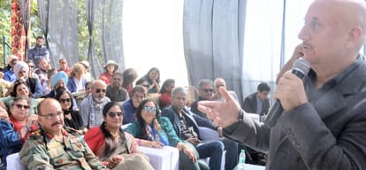 actor anupam khair in litfaste at kausoli solan