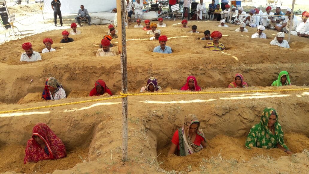 farmer protest still continue in jaipur 