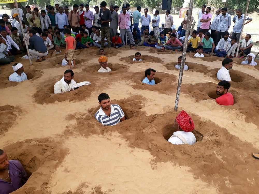 farmer protest still continue in jaipur 
