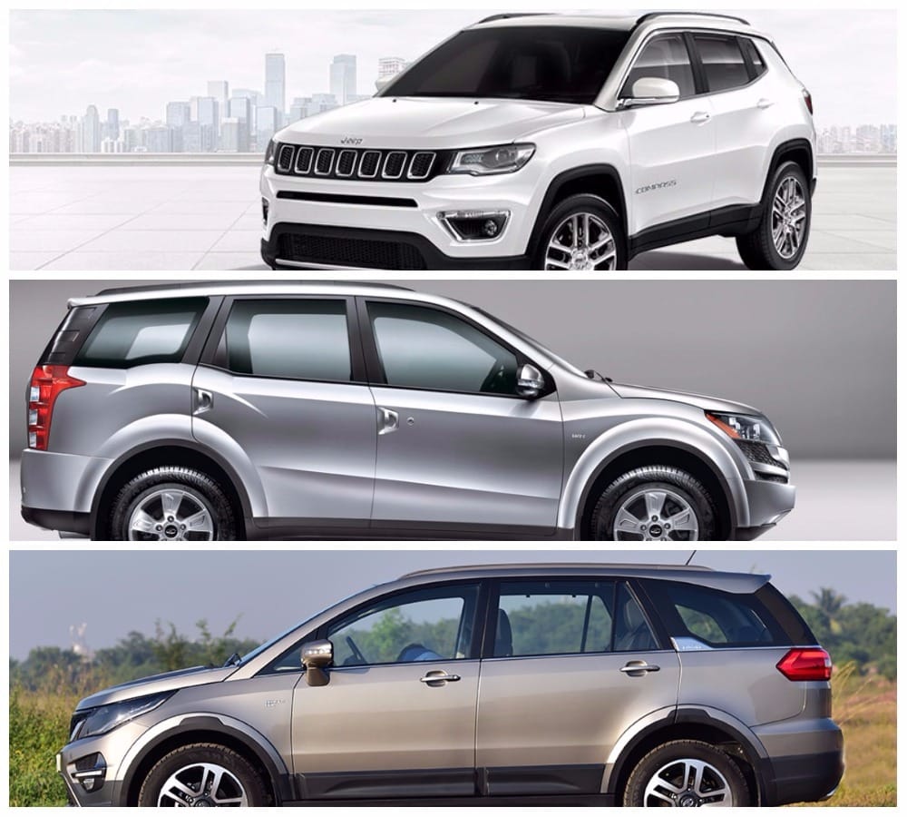 Jeep Compass vs Tata Hexa vs Mahindra XUV500: Comparison on Price, Specification and Features 