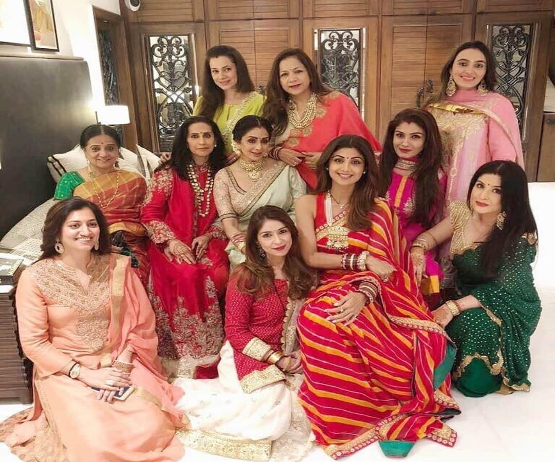 Bollywood Actresses Celebrates Karva Chauth 2017 At Anil Kapoor House