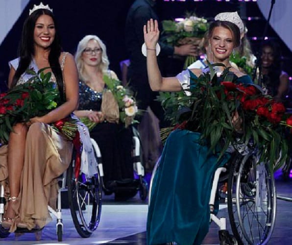 Belarussian student Aleksandra Chichikova becomes first Miss Wheelchair World