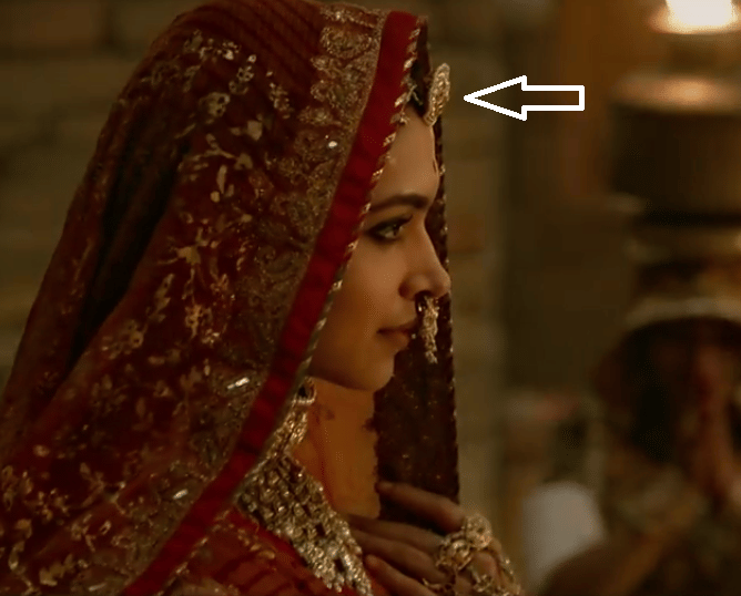 Padmavati is adorned with Rajasthani jewelery