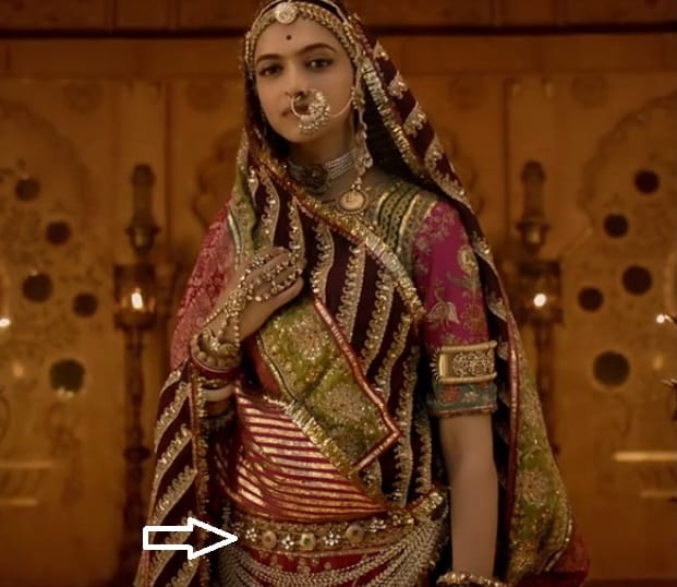 Padmavati is adorned with Rajasthani jewelery