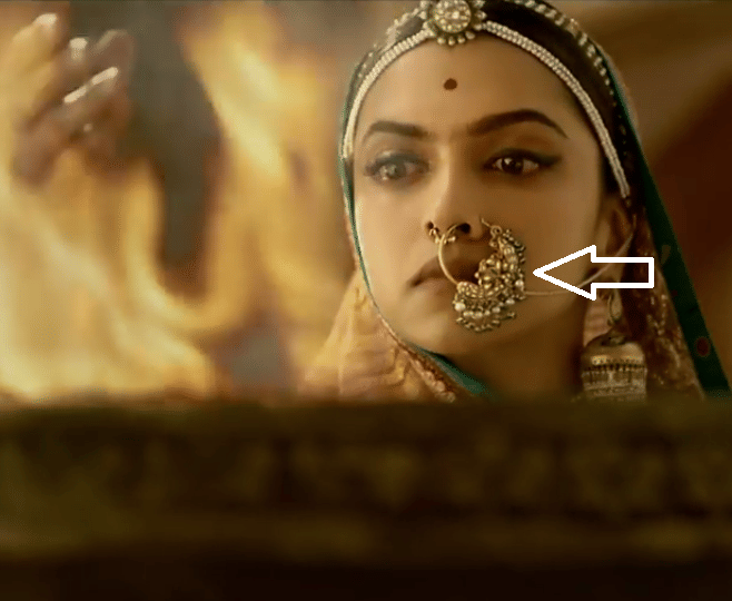 Padmavati is adorned with Rajasthani jewelery