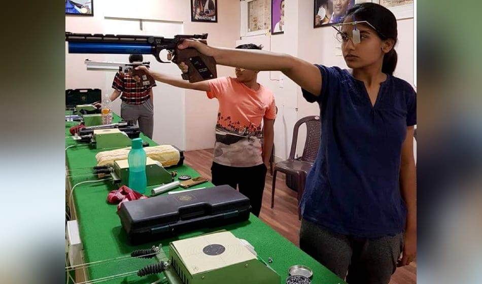 shooter sakshi got forth position in all india gv mavlangar champianship