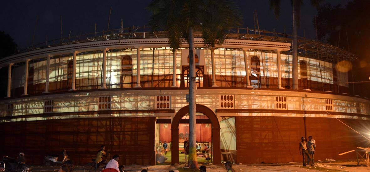 parliament house pandal ready in varanasi for convocation
