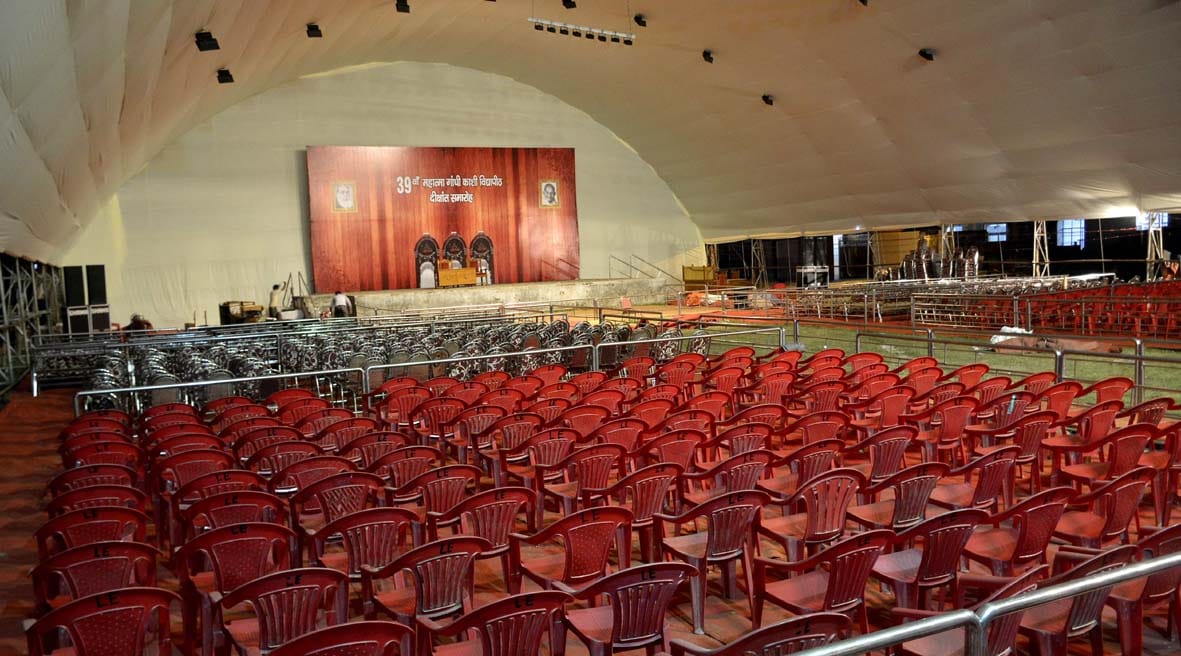 parliament house pandal ready in varanasi for convocation