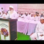 बिजनौर में मदरसे में आयोजित कांफ्रेंस को संबोधित करते उलमा।