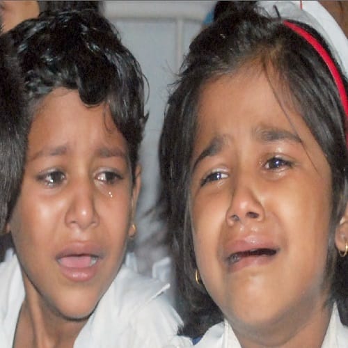 Shamli: Deteriorating condition with gas leakage, children Live Photos