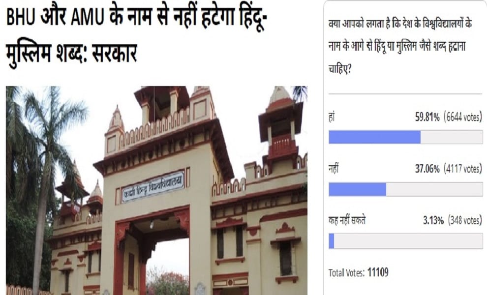 Hindu or Muslim words should be removed from the name of the universities 