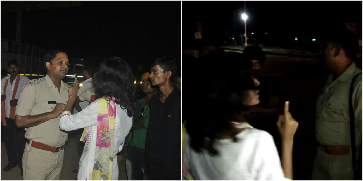 BHU girl student become mardani against cattle smuggler on highway