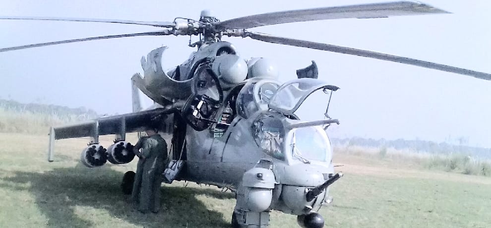 due to technical fault army helicopter emergency landing in kangra