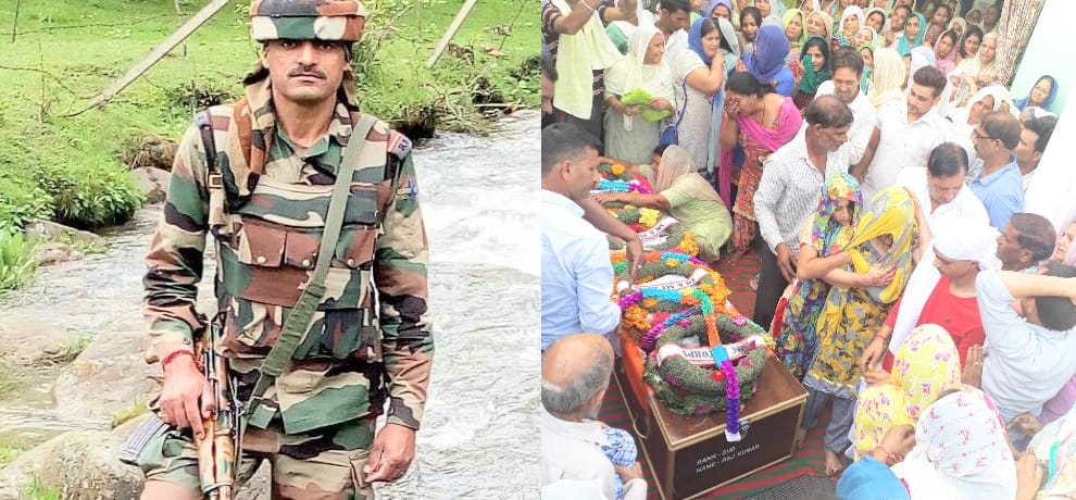 martyr rajkumar cremated with full military honours at khanna