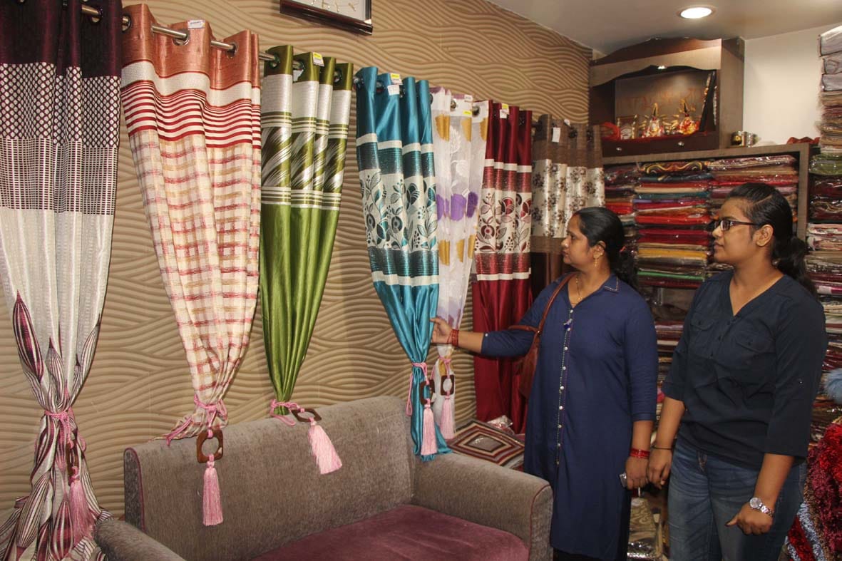 home decoration is start for diwali curtains and cushion is in demand