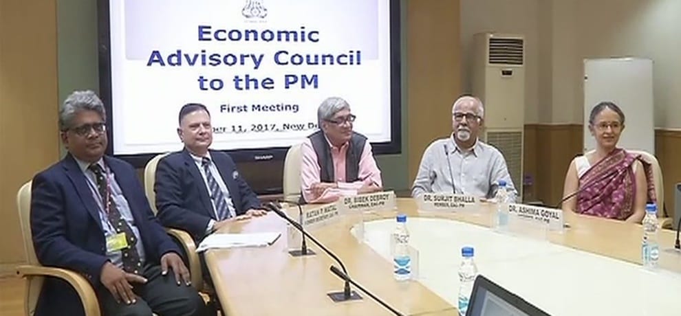 pm narendra modi Economic Advisory Council first meeting Bibek Debroy Arvind Subramanian NITI Aayog