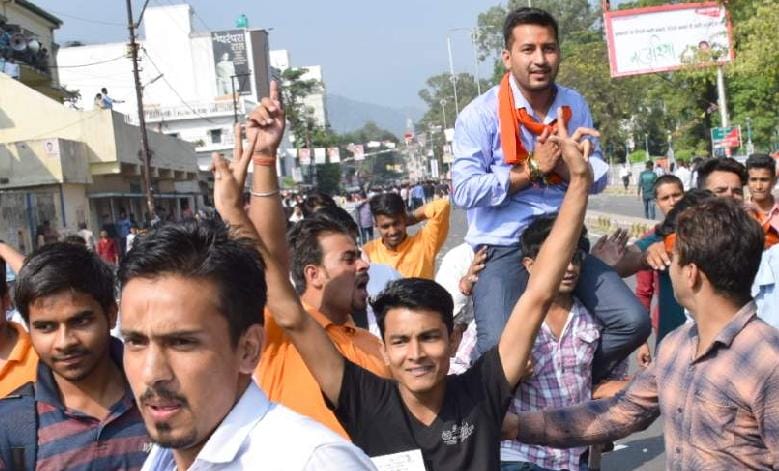 ABVP won the student wings of the MBPG College