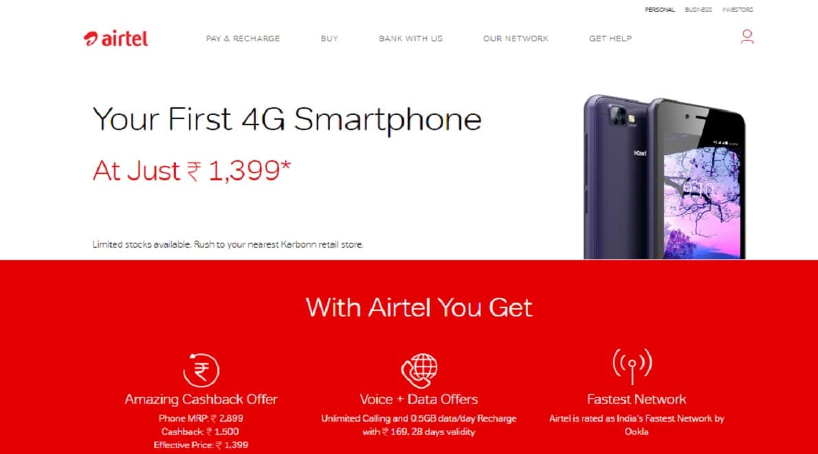 Airtel to launch 4G smartphones effectively Priced at Rs. 1399