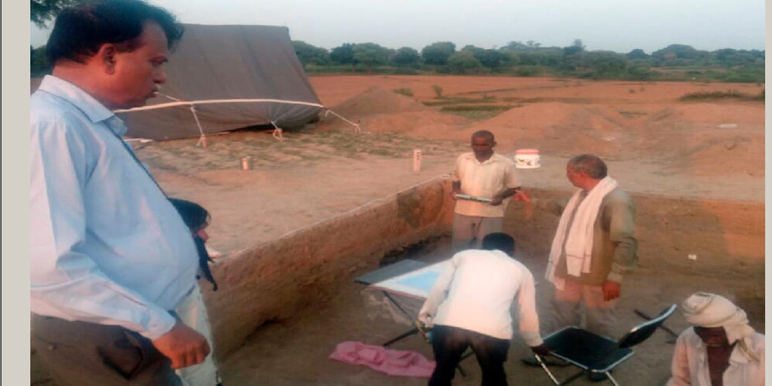 2000 year old brick wall found in pond of Patna, claimed to be of Kushan period