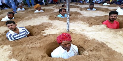 farmer protest still continue near jaipur