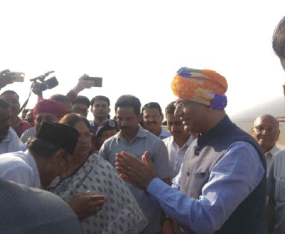 inauguration of the Kishangarh airport by jayant sinha 