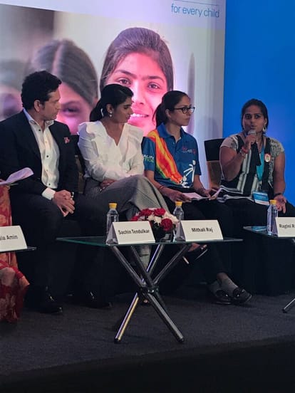 Tendulkar-Mithali raj participated in international day of girl child Programme organised by unicef