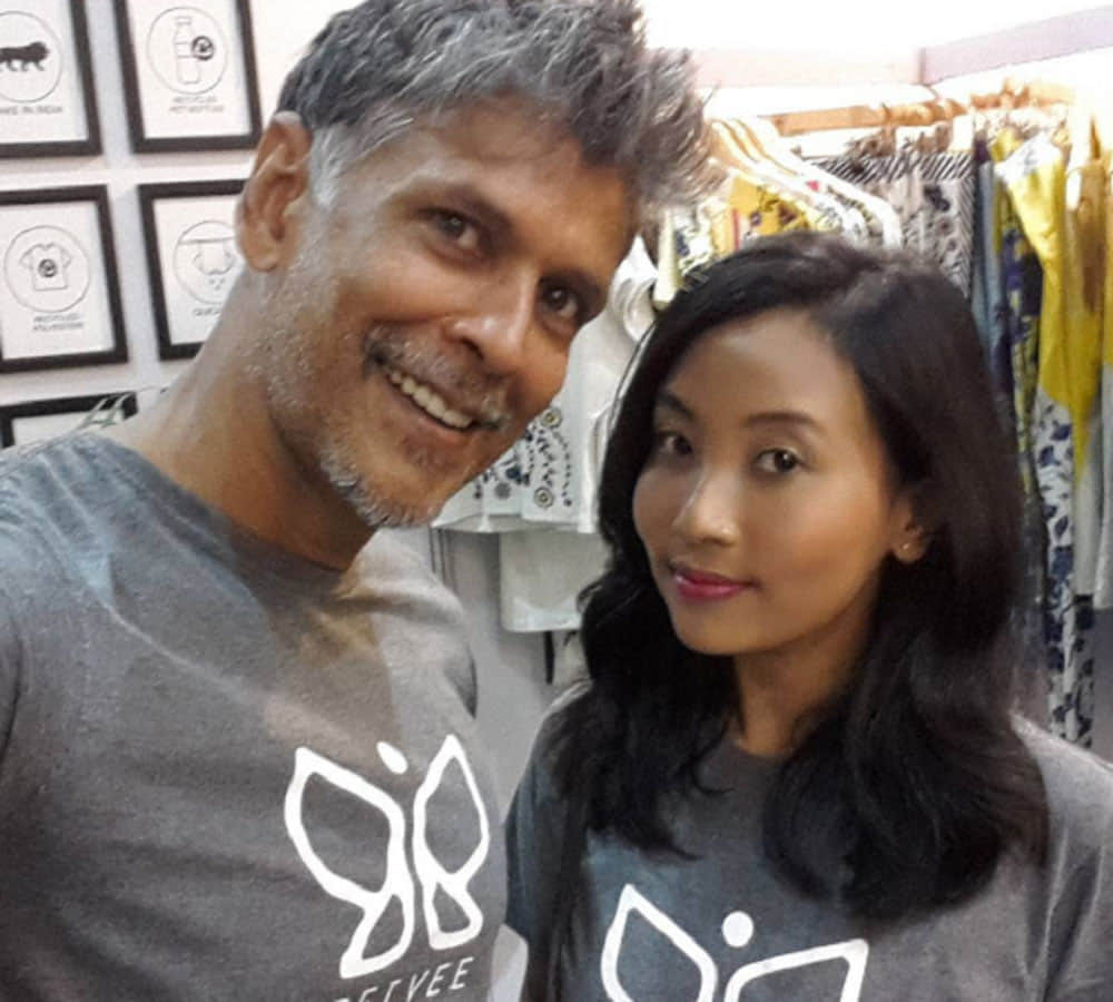 milind soman girlfriend ankita konwar photo viral