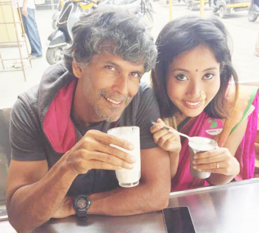 milind soman girlfriend ankita konwar photo viral