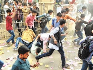 Stampede, bombardment in efficiency speech