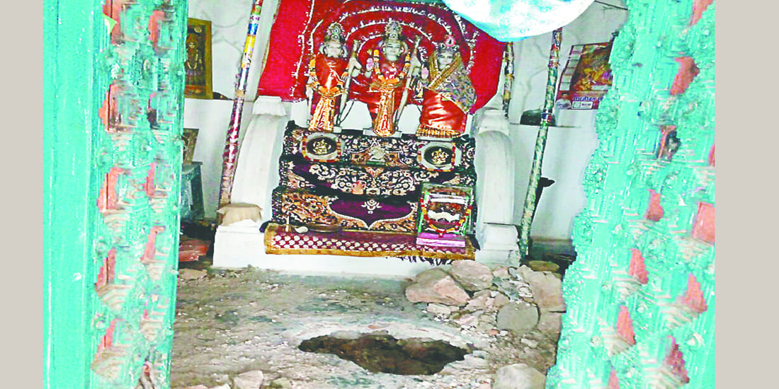 Ancient Temple dug in the greed of wealth