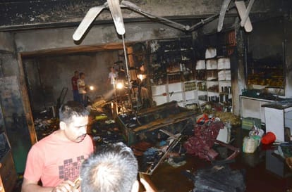 fire in itbp canteen in gauchar due to short circuit