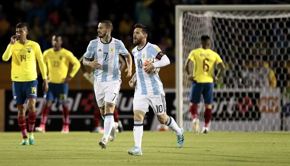 lionel messi's hat-trick takes argentina to  2018 world cup