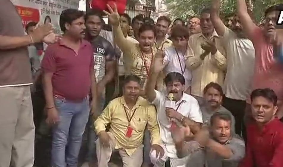 East Delhi Municipal Corporation sanitation workers on an indefinite strike over non-payment of dues