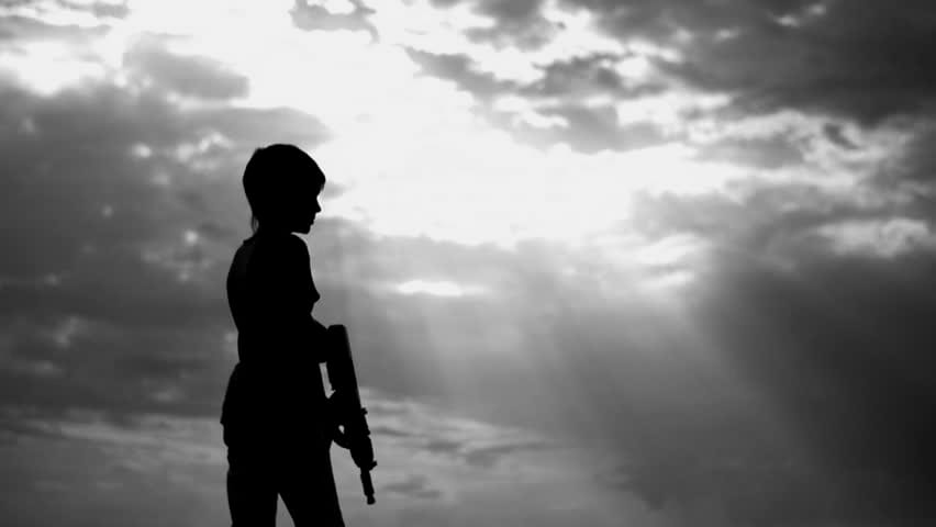  A picture of missing son of policeman with AK 47 rifle