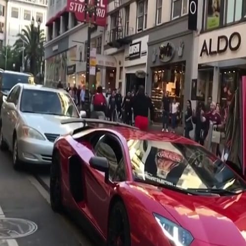 man jumps on three crore car video goes viral on internet 