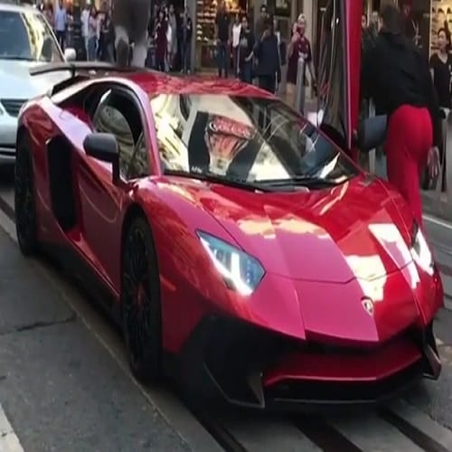 man jumps on three crore car video goes viral on internet 