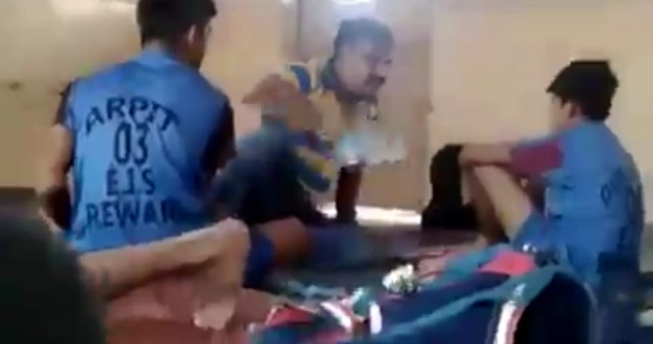 Teacher mercilessly hits two students with shoe in Rewari