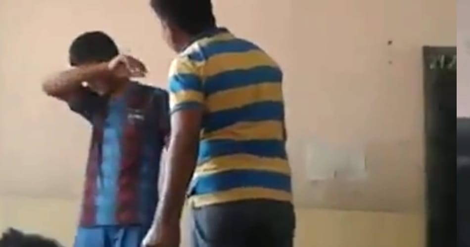 Teacher mercilessly hits two students with shoe in Rewari