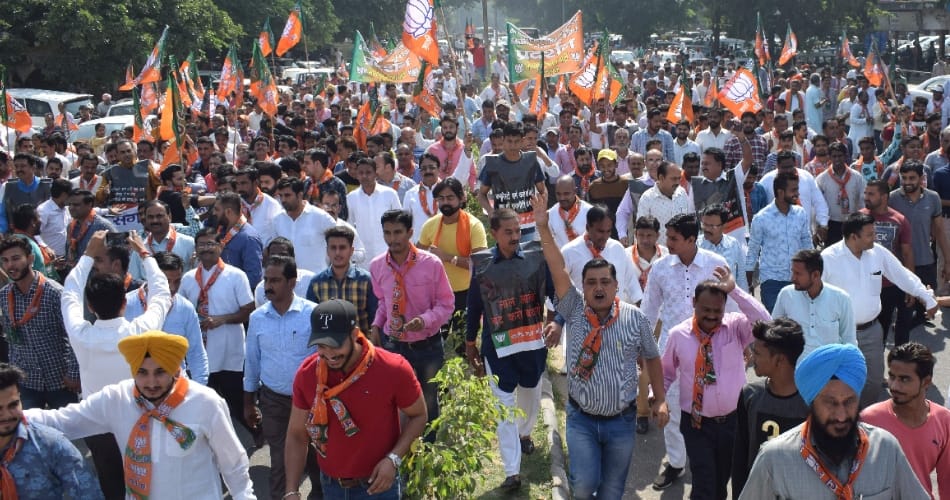 BJP protests killing of RSS, party activists in Kerala