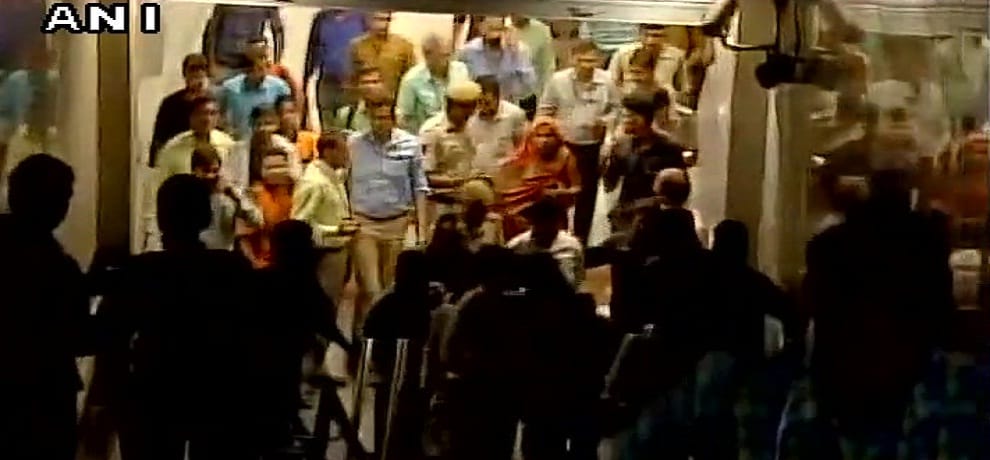 three passengers stranded in a service lift at Delhi Barakhamba Road metro station rescued