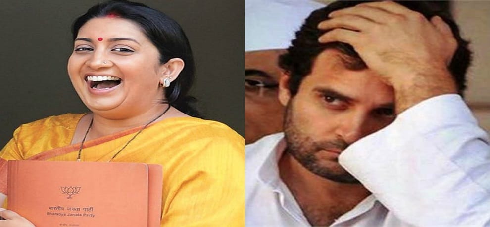 Smriti Irani slams Rahul gandhi over Global Hunger Index report