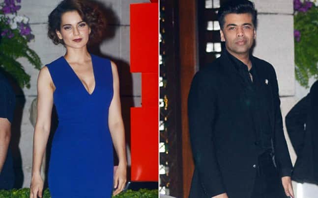 Actress kangana Ranaut and Karan Johar at mukesh ambani party