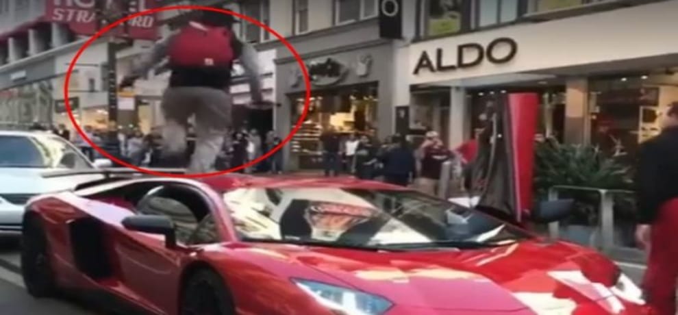 Man Climbs The Roof Of Rs 5 Crore Lamborghini 