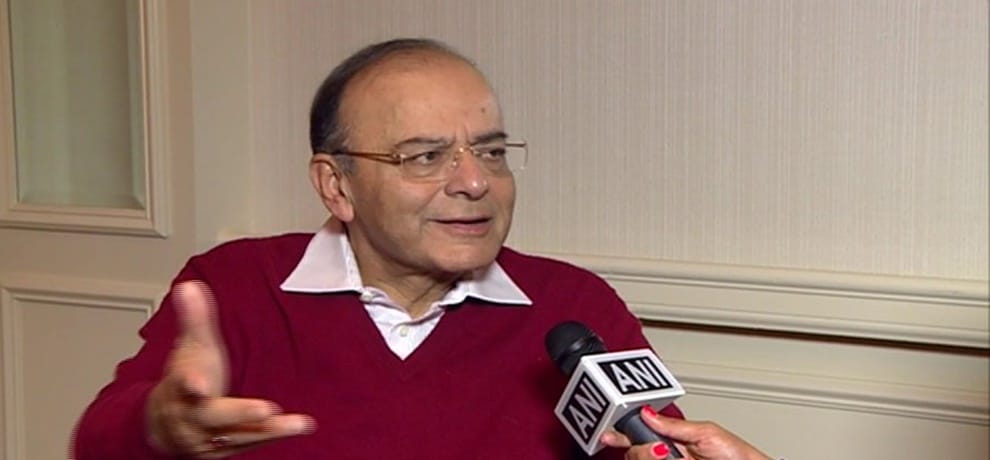 Finance minister arun Jaitley in Washington DC on GST demonetization congress
