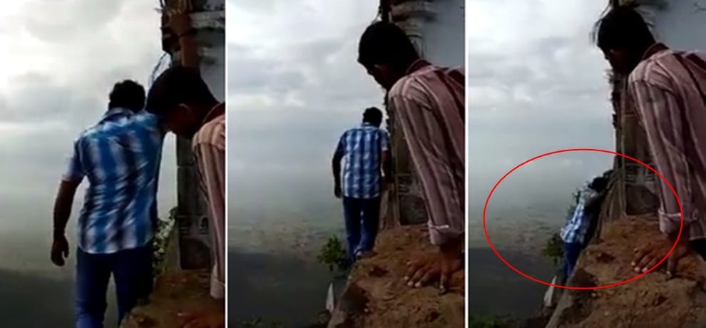 Tamil Nadu man falls from Sanjeevi Perumal temple 3500 feet high cliff taking rounds for good luck