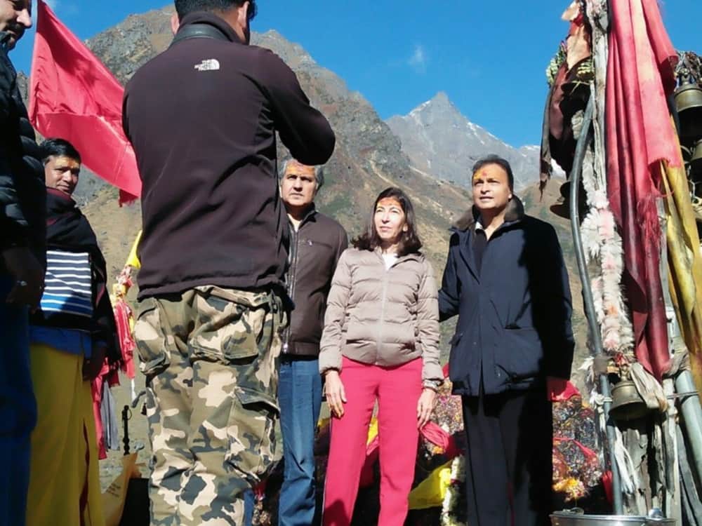 Anil Ambani worship in badrinath dham with wife