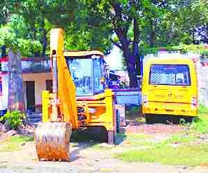 JCB siezed in Illegal mining.